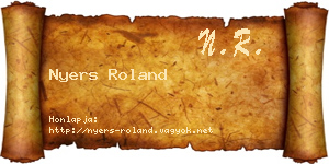 Nyers Roland névjegykártya